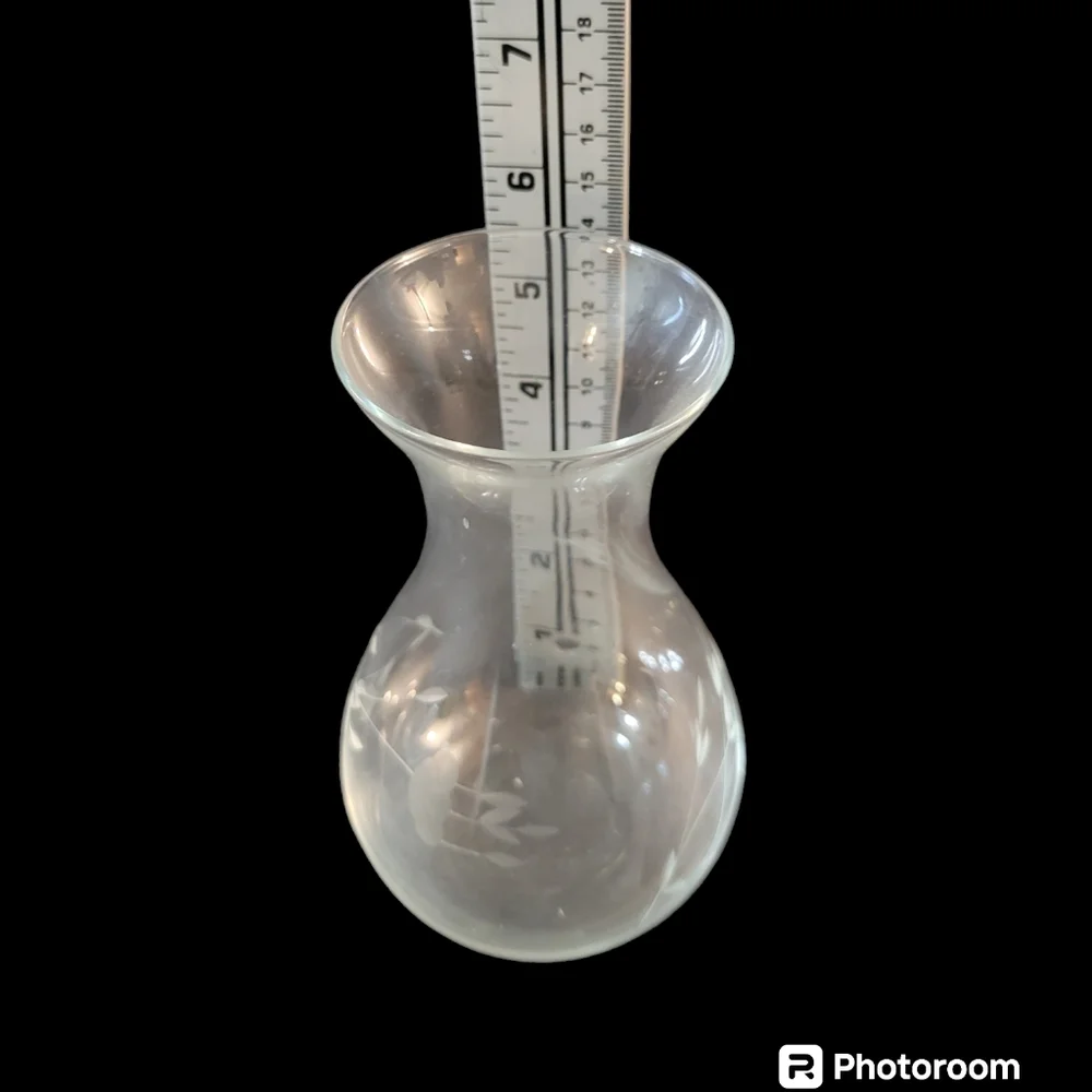 Princess House Etched Vase Glass